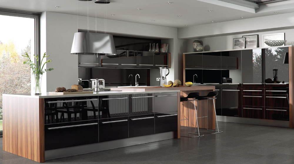 Odyssey Black Gloss Kitchen - Initial Kitchens Heywood - Initial ...